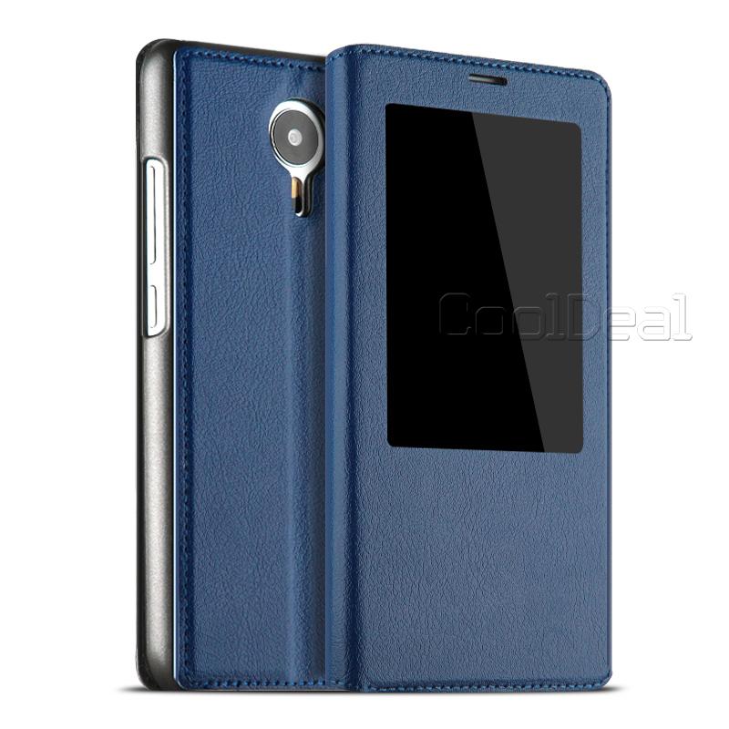 Ultra Thin Smart View Window Flip Stand Leather Case For MEIZU MX5 MX 5 Luxury Mobile Phone Bag Cover