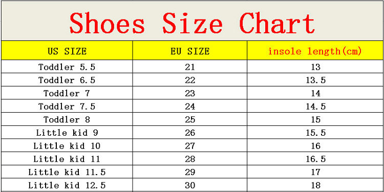 eu shoe size to us kids