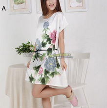 Short Sleeve Floral Sexy Plus Size Women Silk Robe Lady Girl Silk Pajamas Housecoat Nightgowns Loungewear