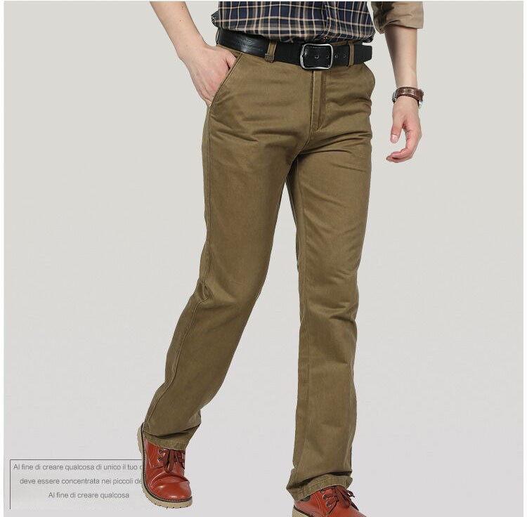 2015 Middle Aged Casual Man Pants Plus Size Spring Autumn Men\'s Cargo Cotton Straight Long Pants Trousers Brand AFS JEEP 42 (13)