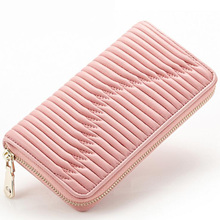 High Quality Luxury Fashion Handmade Sheepskin Women Long Wallet Genuine Leather Lady Purse Handbag Famous Brand Designer Bags