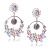 Luxuories Round Dangle Earrings Fashion Flower Leaves Drop Earrings for Women Accessories Vintage Silver Plated Jewelry 