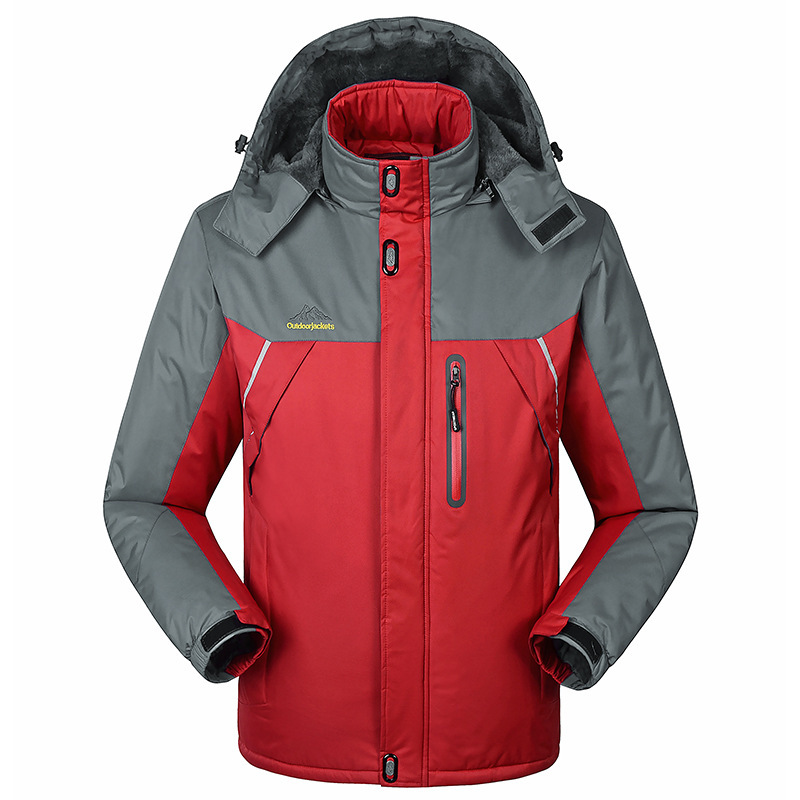 -30 C FIT Plus Thick Velvet Down & Parka coat 6XL 7XL 8XL 2014 outdoor winter jacket men waterproof windproof chaquetas hombre