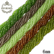 Hot 6mm Multicolor Crystal Beads Cut Faceted Austria Natural Glass Round Hole Bead For DIY Jewelry Making Approx 100pcs/string