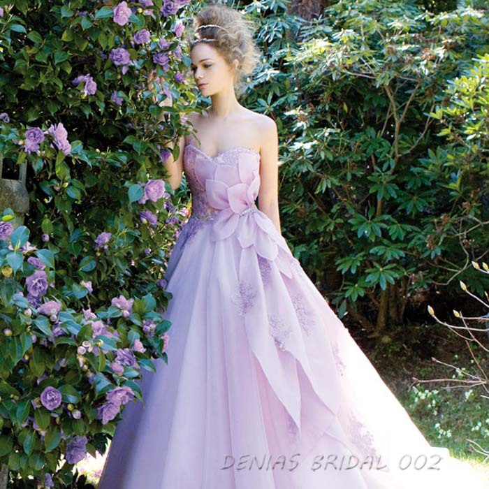 lilac wedding dresses