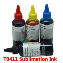 Hot 400MLSUBLIMATION INK for EPSON STYLUS C64 C66 C84 C86 CX3600 CX4600 CX6400 CX6600 printer taxtile HEAT TRANSFER ink T0411