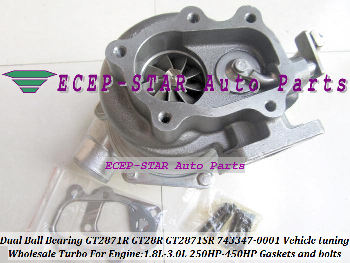 Dual Ball Bearing Turbo GT2871R GT28R GT2871SR 743347-0001 Turbine Turbocharger For Vehicle tuning 1.8L-3.0L 250HP-450HP (4)