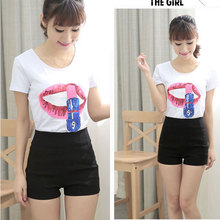 2015 summer fashion female high waist wild stretch legs Korean candy colored shorts sexy skinny cotton