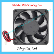 10pcs/lot 2 Wire 2 pin 12V 3D Printer Equipment Brushless DC Cooling Fan 6CM 60MM 60x60x15MM for 3d printer