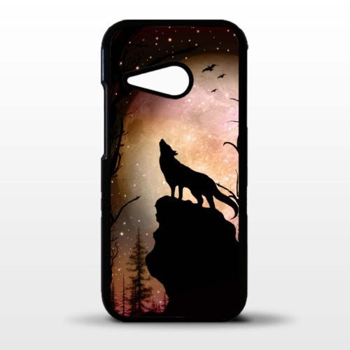 Wolf howling silhouette full moon cell phone case cover