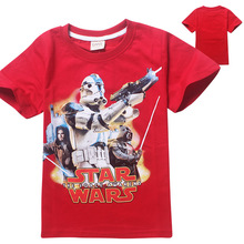 4 12y Boy Clothes 2016 Summer Style STAR WARS 100 Cotton O Neck Short Sleeve