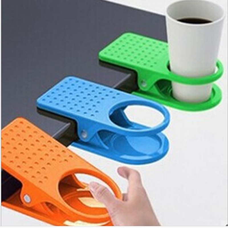 Creative Fashion Table Glass Clamp Saucer kitchen gadgets desk Clip Type Cup Holder Gifts Strange New Products