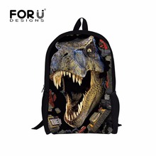 3D Zoo Animals School Bags for Boys Dinosaur Tiger Horse Dog Owl Shark font b Schoolbag