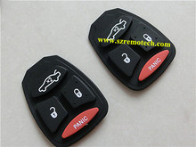 10pcs/lot Chrysler 4 Button Rubber chrysler