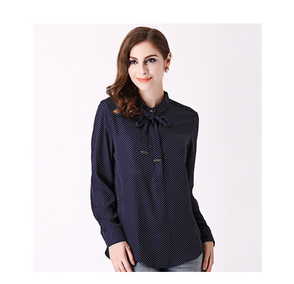 women long sleeve blue blouses (6)