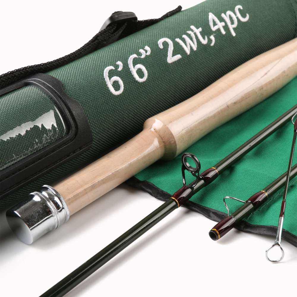 Maxcatch Brand Fly Fishing Rod 6.6FT 2WT 4Pcs Fast Action Super Light Fly Rod in Fishing Rods