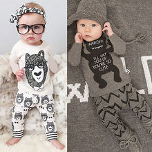 Toddler Baby Boy Girls T-shirt+ Pant Outfit Set Pajamas Clothing for 1T 2T 3T 4T New