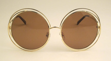 2015 NEW High quality Elegant Round Wire Frame Sunglasses Women mirror gradient Glasses shades Oversized Eyeglasses