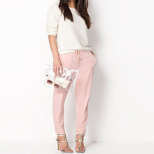 Free shipping 2015 women pants summer new casual pants fashion sexy chiffon elastic waist Rainbow pants