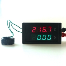 2 in 1 digital Voltmeter Ammeter AC200-450V 0-100A volt amp meter voltage meter current meter ampere panel meter Free shipping
