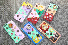 DIY handmade tpu phone case chocolate cake Donuts Biscuit ice cream Food phone protection case for