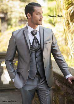 Classic Style Two Button Silver Gray Groom Tuxedos Groomsmen Men's Wedding Prom Suits Custom Made (Jacket+Pants+Vest+Tie) K:333