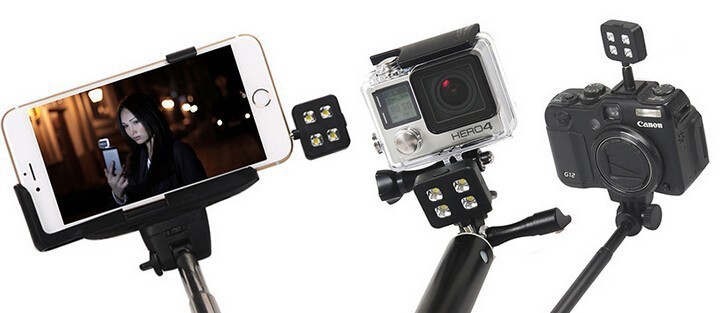 Hot Sell ICANNY RK06 Smart Phone Sync 7.6*1.1*5.3CM LED Flash For The Wire Monopod Selfie Enhancing LED Flash With Cellphone Etc Hot Sell ICANNY RK06 Smart Phone Sync 7.6*1.1*5.3CM LED Flash For The Wire Monopod Selfie Enhancing LED Flash With Cellphone Etc