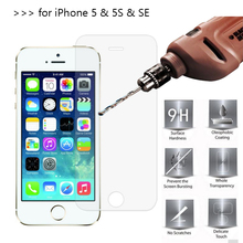 2.5D 0.26mm 9H Premium Tempered Glass Screen Protector For Apple IPHONE 5 5S SE Toughened protective film For IPHONE SE
