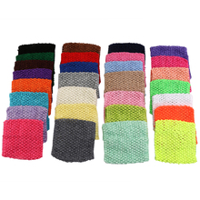 2016 New 6inches fashion Arrival 14*14cm Baby Girl Crochet Tutu Tube Tops Chest Wrap Wide Crochet headbands 30 colors can choose