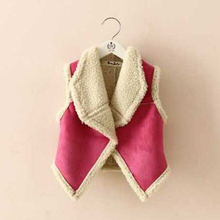 2015 autumn winter fur girl vest fashion Korean children s clothing for girls lambs wool warmer