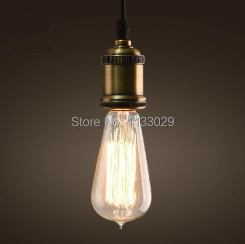 String Cord Base Pendant Light Lamp Fixture Ceiling Vintage Antique Filament ST6-in Pendant ...