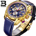 Switzerland Brand Watch 2016 New Waterproof Sports Military Watches Quartz Chronograph Wristwatch BINGER B 1163G Men