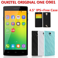 OUKITEL ORIGINAL ONE O901 Android4.4 KitKat Unlocked Phone MTK6582 Quad Core 512MB RAM 4GB ROM 3G WCDMA Smartphone+Leather Case
