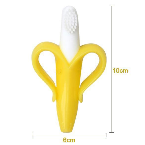 High-Quality-And-Environmentally-Safe-Baby-Teether-Teething-Ring-Banana-Silicone-Toothbrush (2)