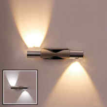 220V 2*3W Led wall lamp modern brief wall lights fashion bedside lamp energy saving bedroom Living Room Bar KTV Free Shipping