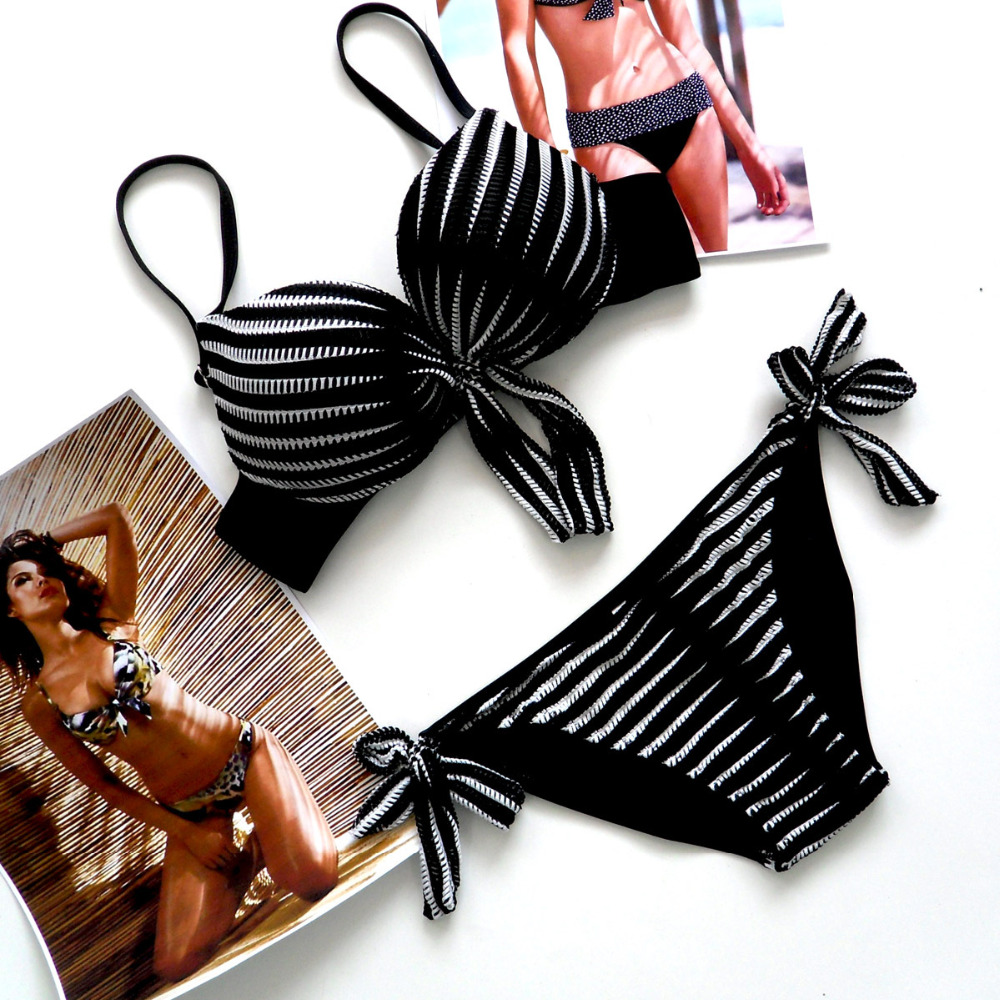 2016 New Europe Outside Single Large Size Women Bikini Set Swimsuit Sexy Striped Underwire Bikini Beachwear 2016 New Europe Outside Single Large Size Women Bikini Set Swimsuit Sexy Striped Underwire Bikini Beachwear