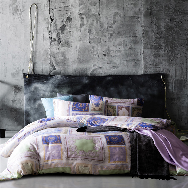 Luxury 60S damask Bedding set king/queen size doona/duvet cover flat sheet pillow case 4pcs bedclothes