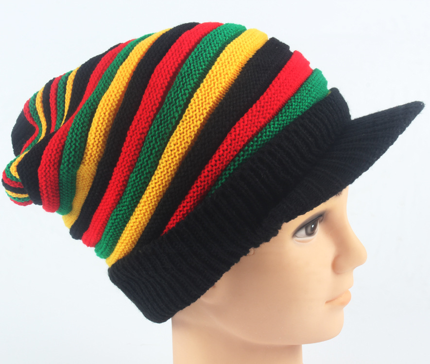 Jamaica Reggae Rasta Style Delux Baggy Beanie Kufi Hat Cap