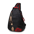 Fashion Pattern Ornament Women Trendy Casual Dual purpose Bag Soft Zipper Bag Preppy Style Chest Bag