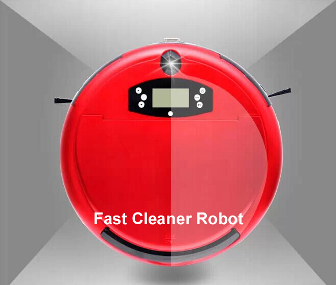 Free Shipping Voice Function Robotic Vacuum Cleaner With Two Side Brush 0 7L Dustbin Dirt Detection