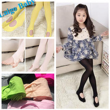 Children dance spring velvet stockings girl render free to take off the gears pantyhose ballet tights 6 candy colors S/M/L