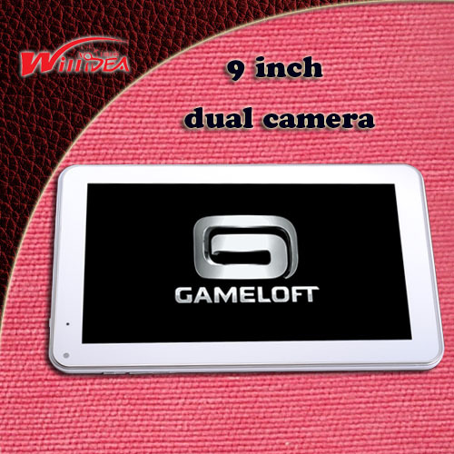 Free shipping 9 inch 8G Allwinner a13 dual camera 5 points capactive screen WiF new android
