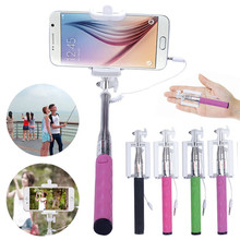 Delicate Extendable Wired Mini Handheld Extendable Fold Self-portrait Stick Holder For IPhone For Cell Phone Jul11 Hot Selling