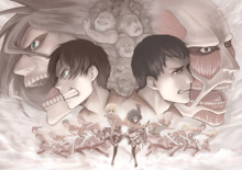 Free shipping Attack on Titan (2013) Japanese sci-fi anime Poster print silk fabric wall decoration 24x36in(1447180793323)