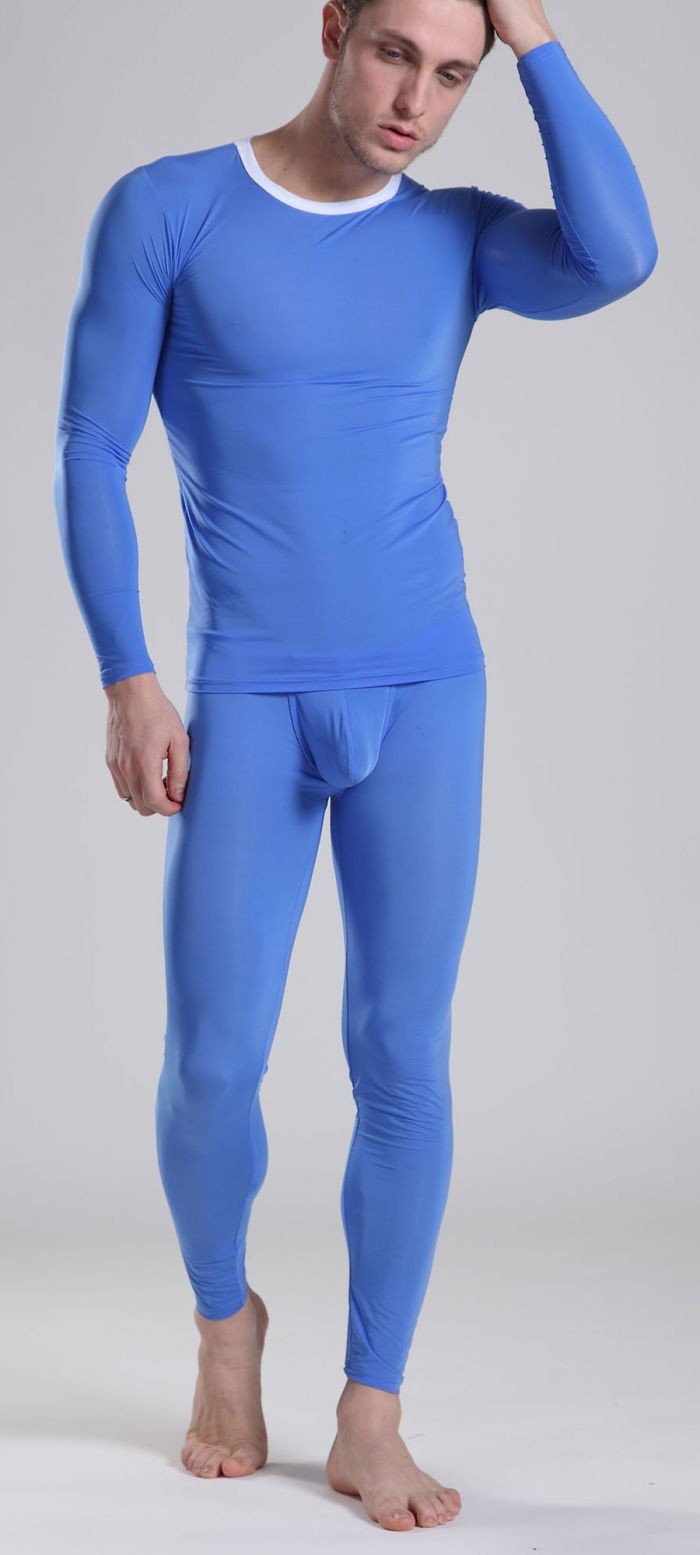 2021 Sexy Men Silk Tight Pajama Sets Male Transparent Bulge Nightgown