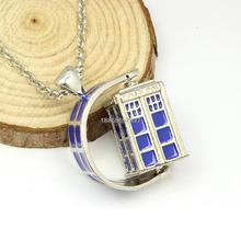 Hot MOVIE Doctor Who originality rotatable house logo charm necklace with metal chain cosplay jewelry