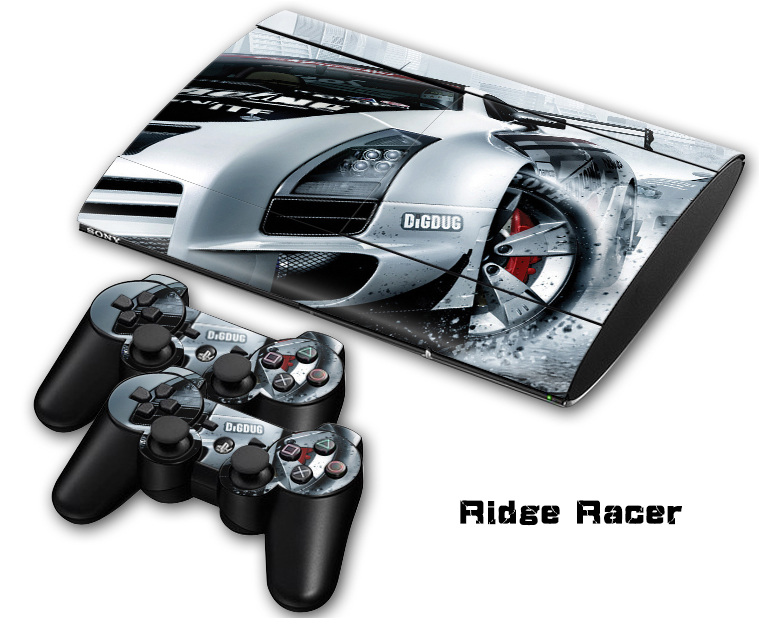 1Set Racing Car Club Vinyl Decal Skins for PlayStation 3 PS3 Super Slim