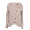 Women Long Sleeve Single Breasted Work Asymmetric Hem Short Jacket Coat