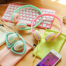 New Birthday Gifts Cute Headphones Candy Color Foldable Kids Headset Earphone for Mp3 Smartphone Girl Children Xiaomi PC Laptop