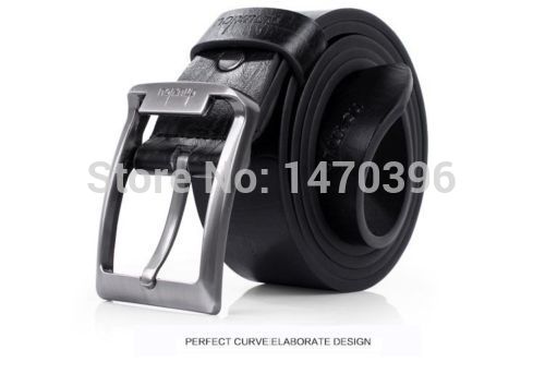 New Men s Waistband Casual Dress Leather Pin Metal Buckle Belt Black Brown Strap